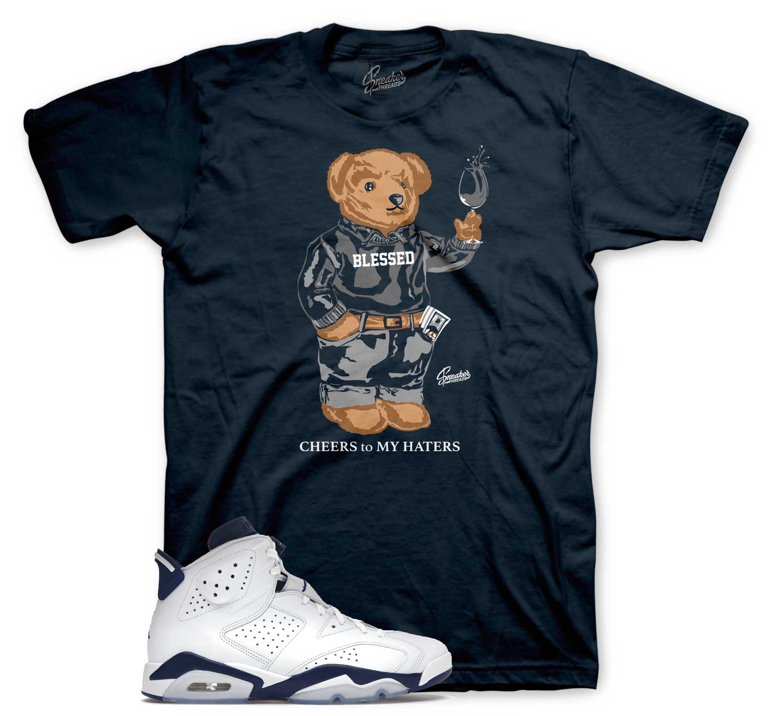 Jordan 6 midnight navy tees and outfits