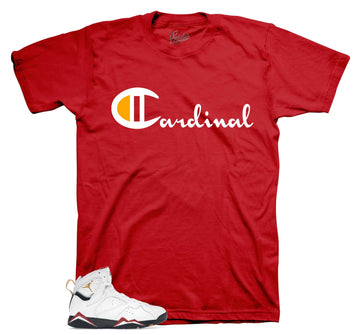 Retro 7 Cardinal Shirt - Script - Cardinal Red