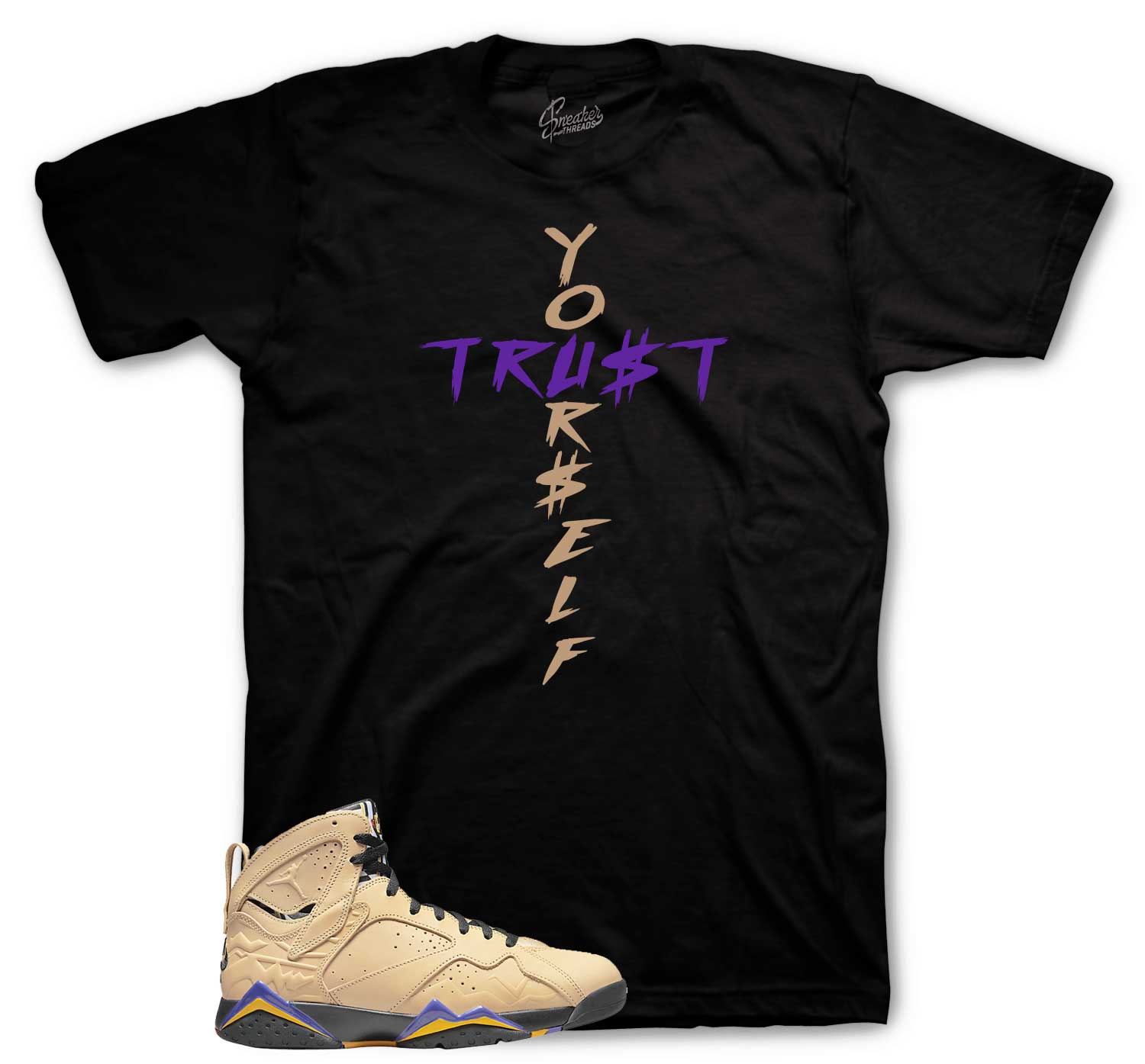 Retro 7 Vachetta Tan Shirt - Trust Yourself - Black
