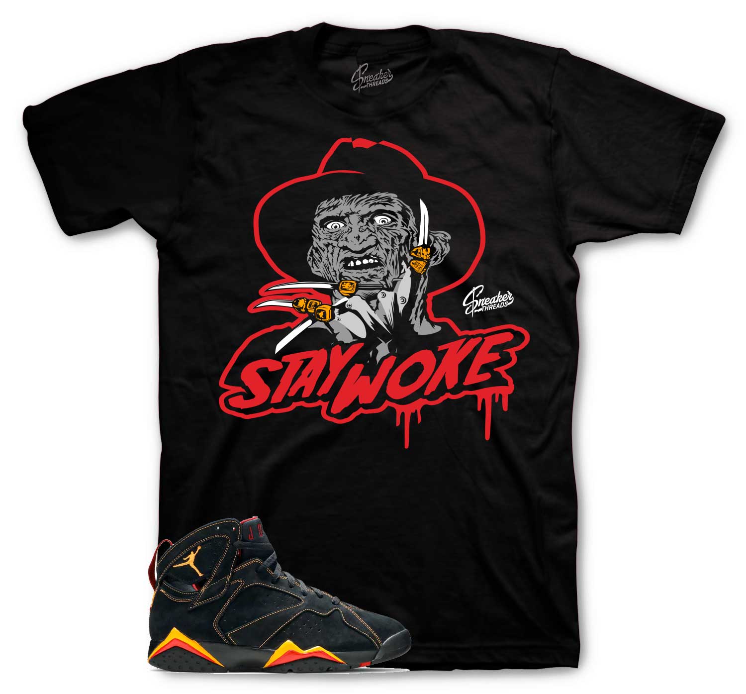 Retro 7 Citrus Shirt - Stay Woke - Black