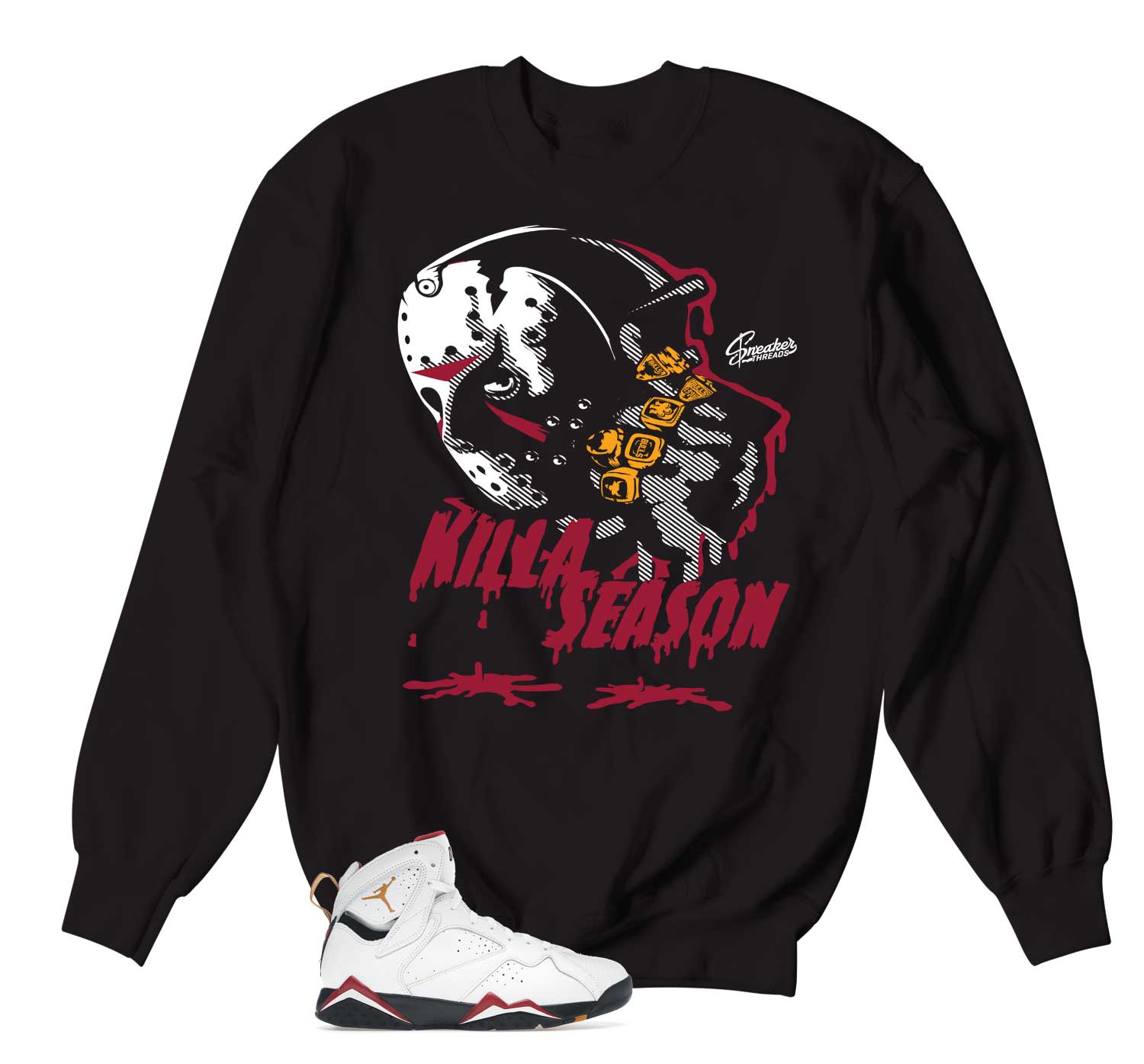 Retro 7 Cardinal Sweater - Killa season - Black