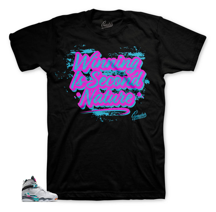 Jorda 8 South beach second nature matching tees