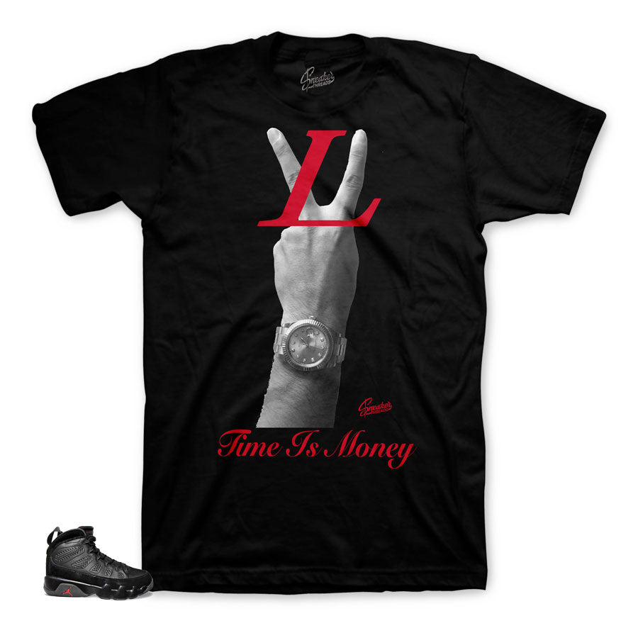 Bred 9 sneaker tees match shoes. Sneaker threads official clothing.
