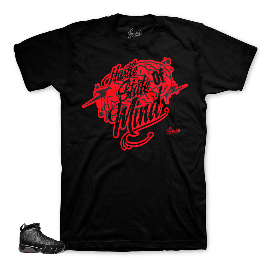 Bred 9 sneaker tees match shoes. Bred 9 apparel for retro 9 shoes.