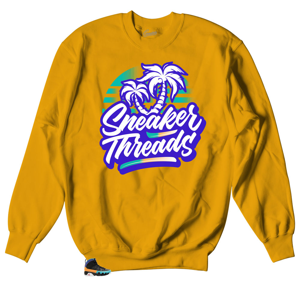 ST Gold sweaters for Dream It 9's Jordans