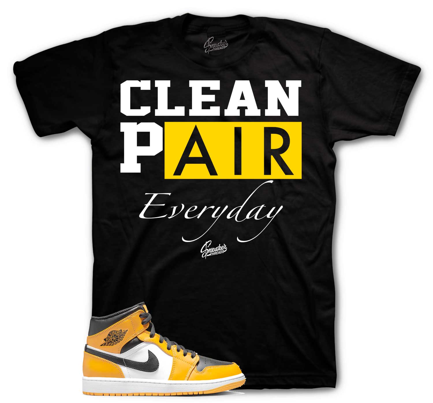 Retro 1 Taxi Shirt - Clean Pair - Black