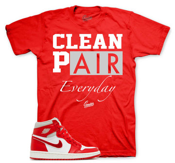 Retro 1 Newstalgia Shirt - Clean Pair - Red