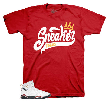 Retro 7 Cardinal Shirt - ST Crown - Cardinal Red