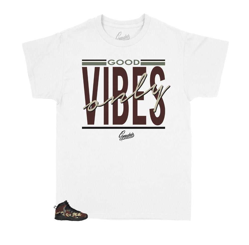 kids tee collection Ade to match with the kids sneaker Jordan 10 camo woodland sneakers