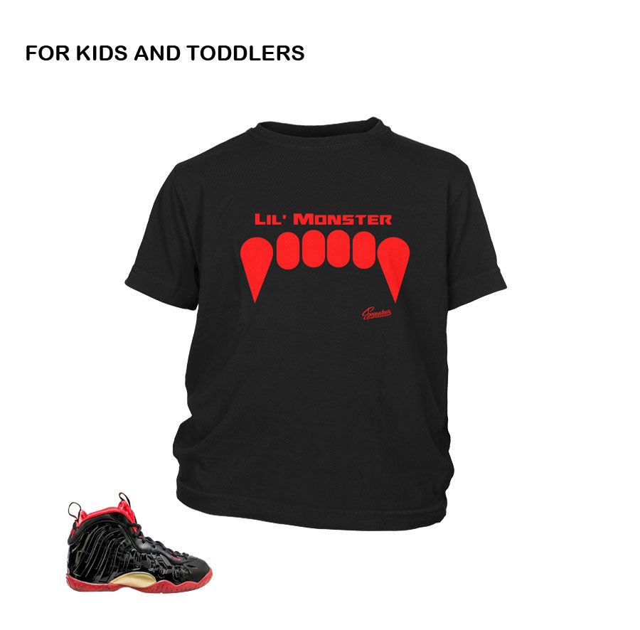 Vamposite kids tee shirts | Dracula foamposite sneaker tees.