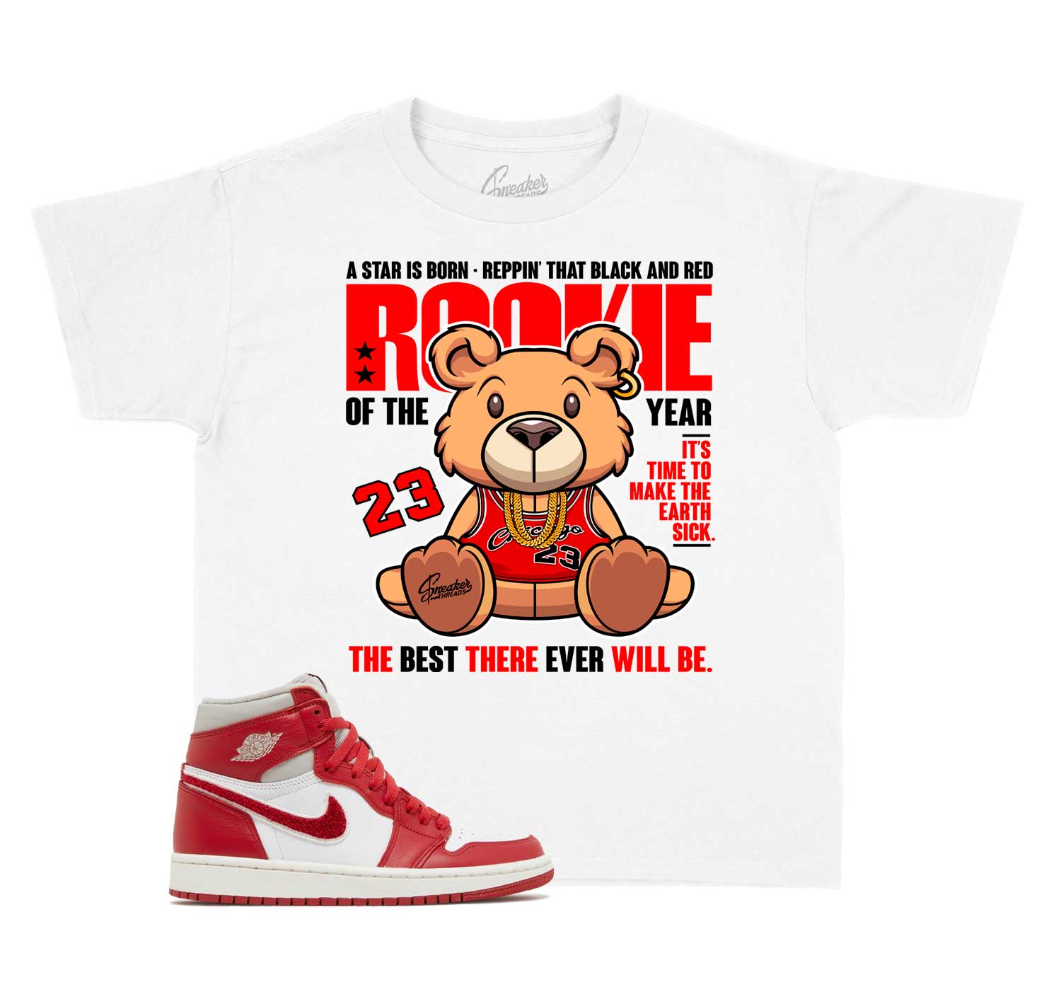 Kids Newstalgia 1 Shirt - Rookie Bear - White