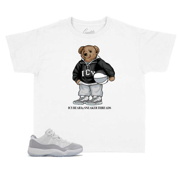 Kids Cement Grey 11 Shirt - Icy Bear - White