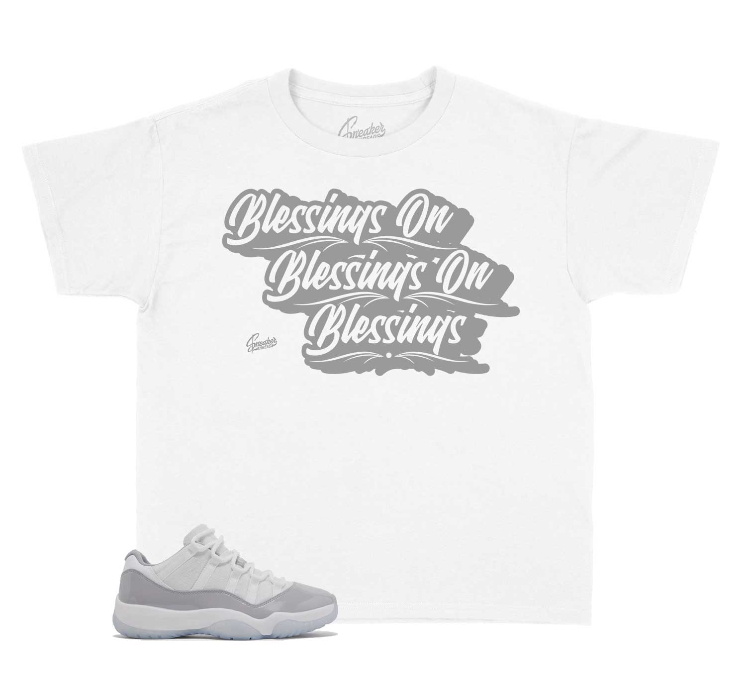 Kids Cement Grey 11 Shirt - Blessings - White