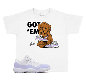 Kids Jordan 11 pure violet sneaker tees