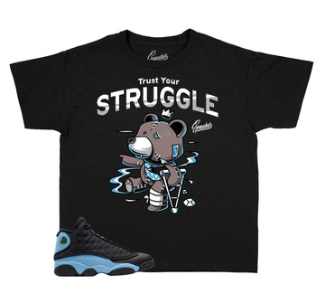 Kids University Blue 13 Shirt - Trust Your Struggle - Black