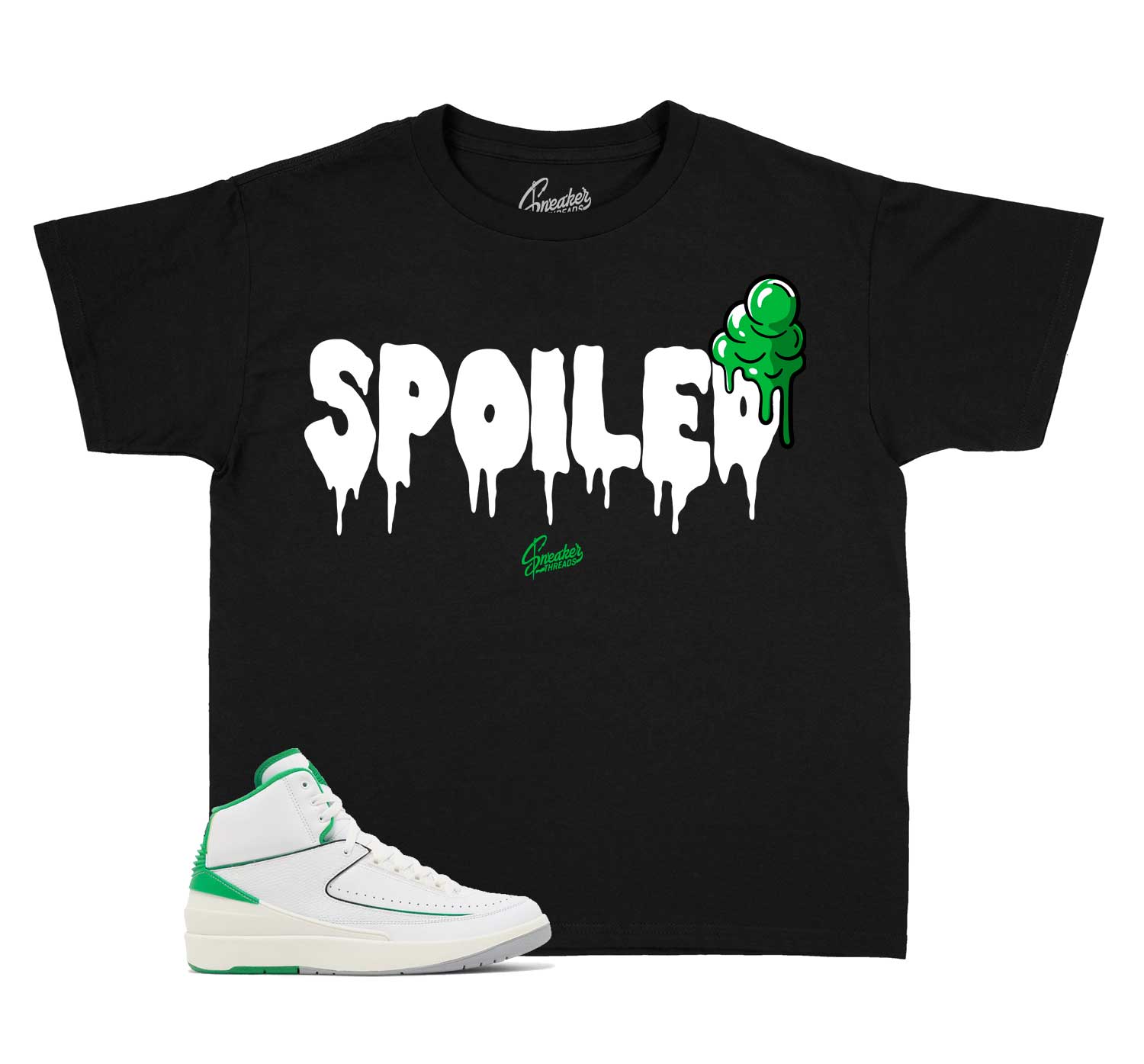 Kids Lucky Green 2 Shirt - Spoiled - Black