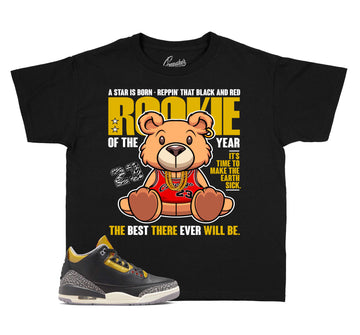 Kids Cement Gold 3 Shirt - Rookie Bear - Black