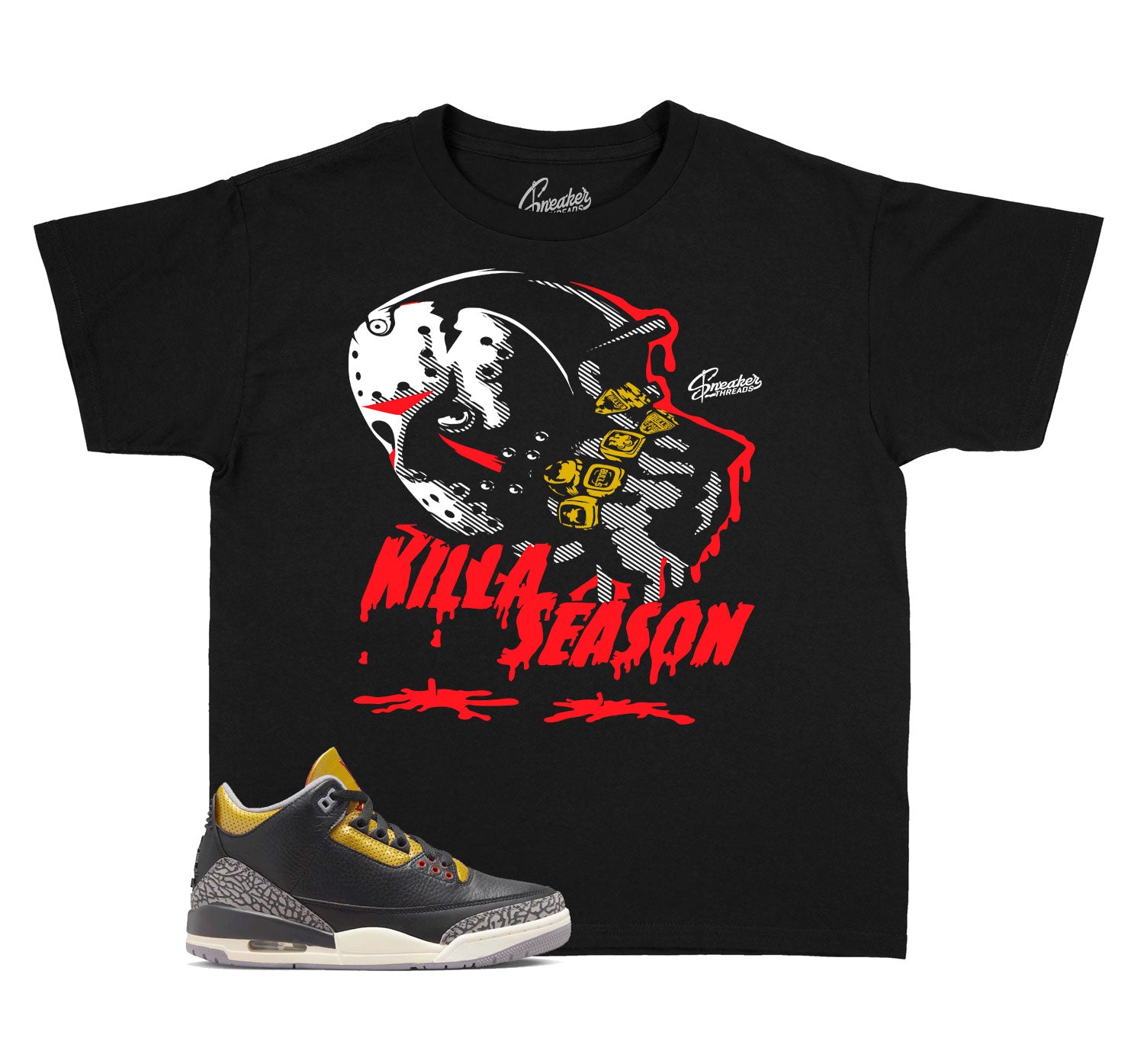 Kids Cement Gold 3 Shirt - Killa Season - Black