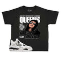 Kids Jordan 4 military black sneaker tees