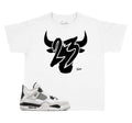 Kids Jordan 4 military black sneaker tees