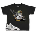 Kids Jordan 4 military black sneaker tees