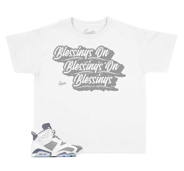 Kids Cool Grey 6 Shirt - Blessings - White