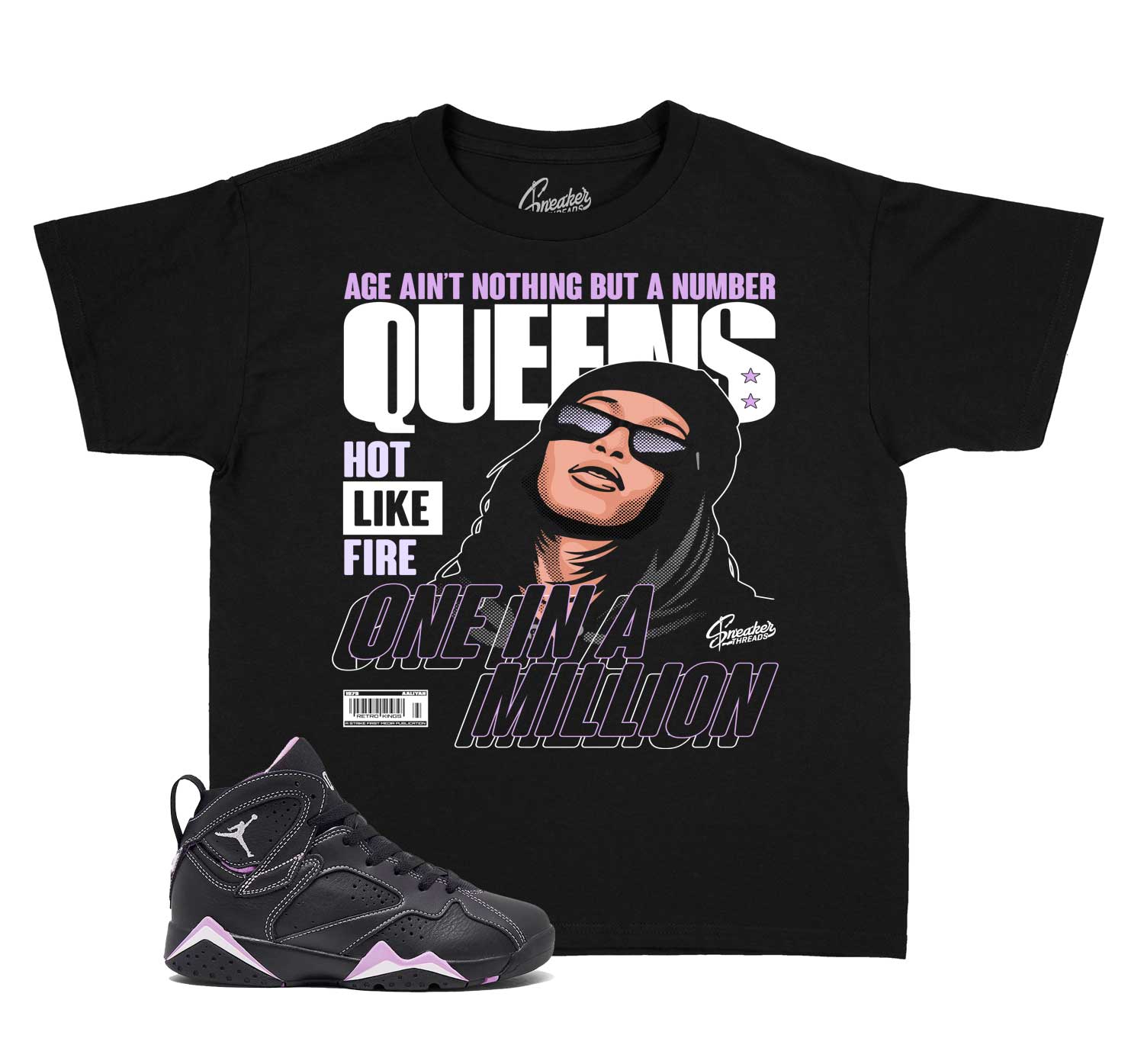 Kids Barely Grape 7 Shirt - Queens - Black