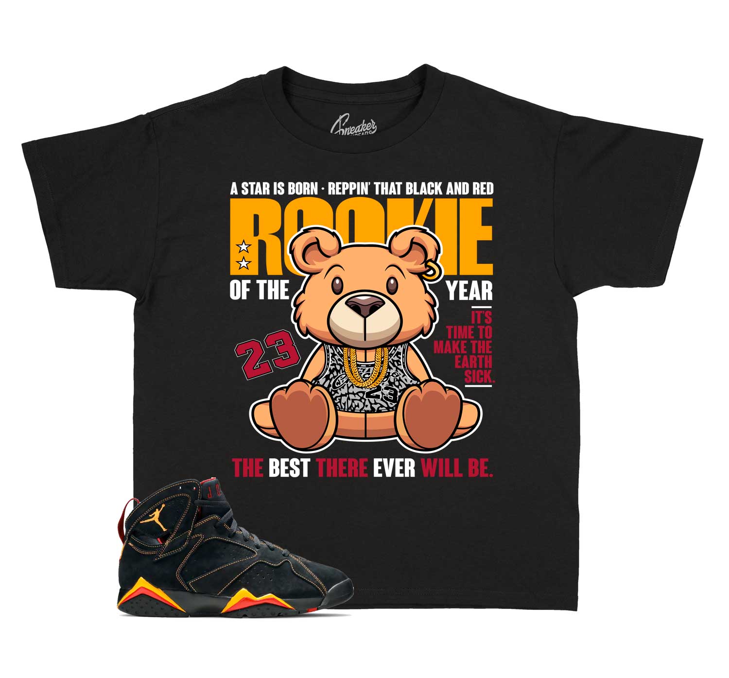 Kids Citrus 7 Shirt - Rookie Bear - Black