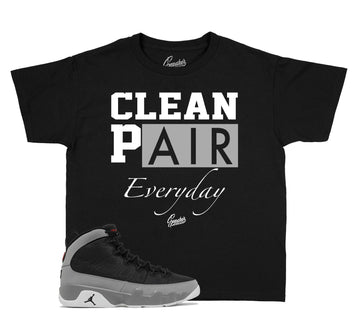 Kids Particle Grey 9 Shirt - Clean Pair - Black