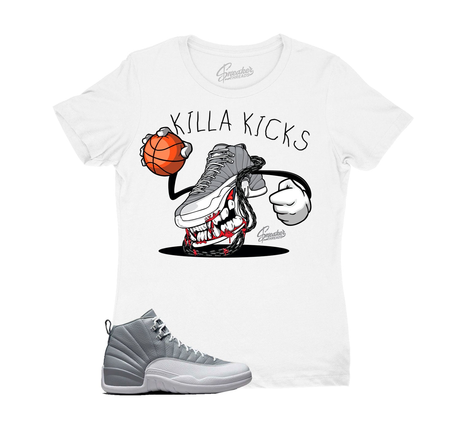 Womens Stealth 12 Shirt - Killa Kicks - White