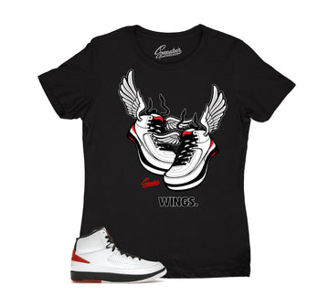 Womens Chicago 2 Shirt - Wings - Black