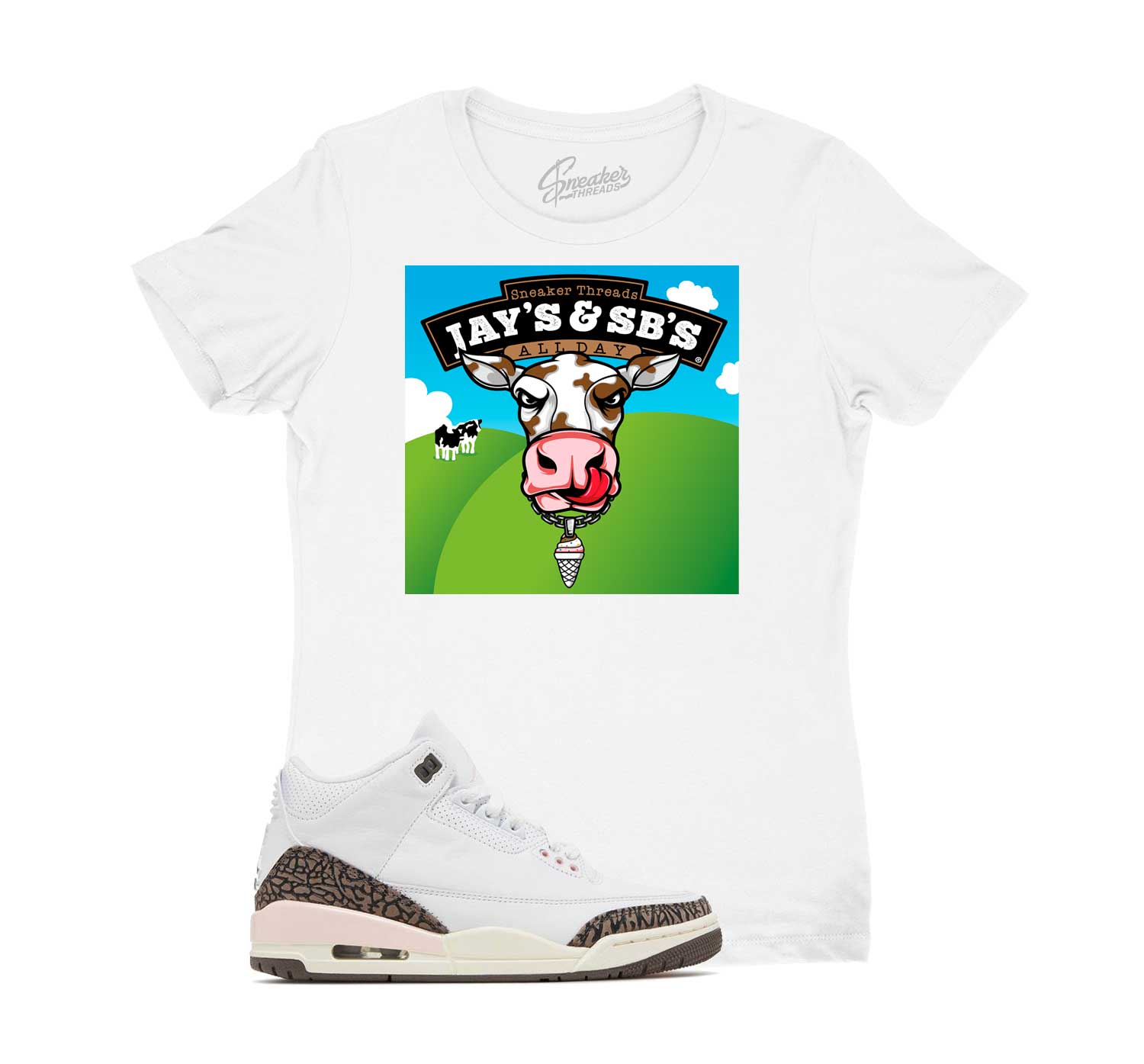 Womens Jordan 3 neapolitan sneaker tees