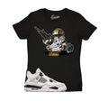 Women's Jordan 4 military black sneaker tees