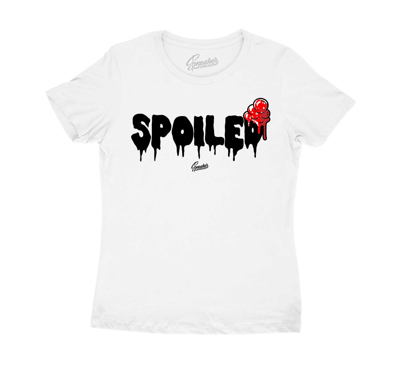 Womens Red Cement 6 Shirt - Spoiled - White