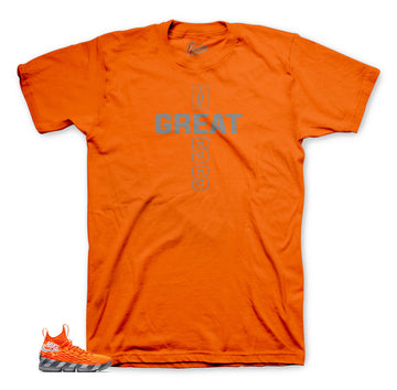 Lebron 15 orange box sneaker tees match shoes.