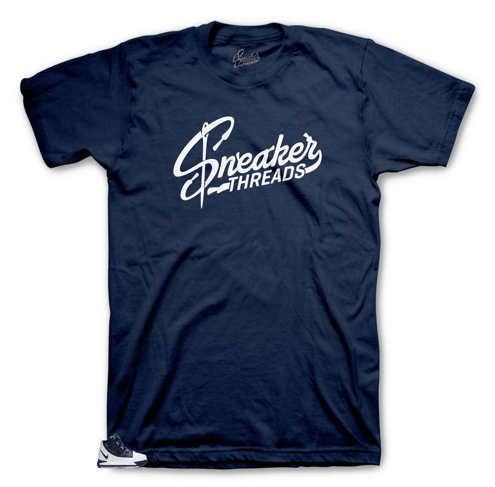 Shirt collection designed to match Lebron III Midnight navy sneakers perfectly