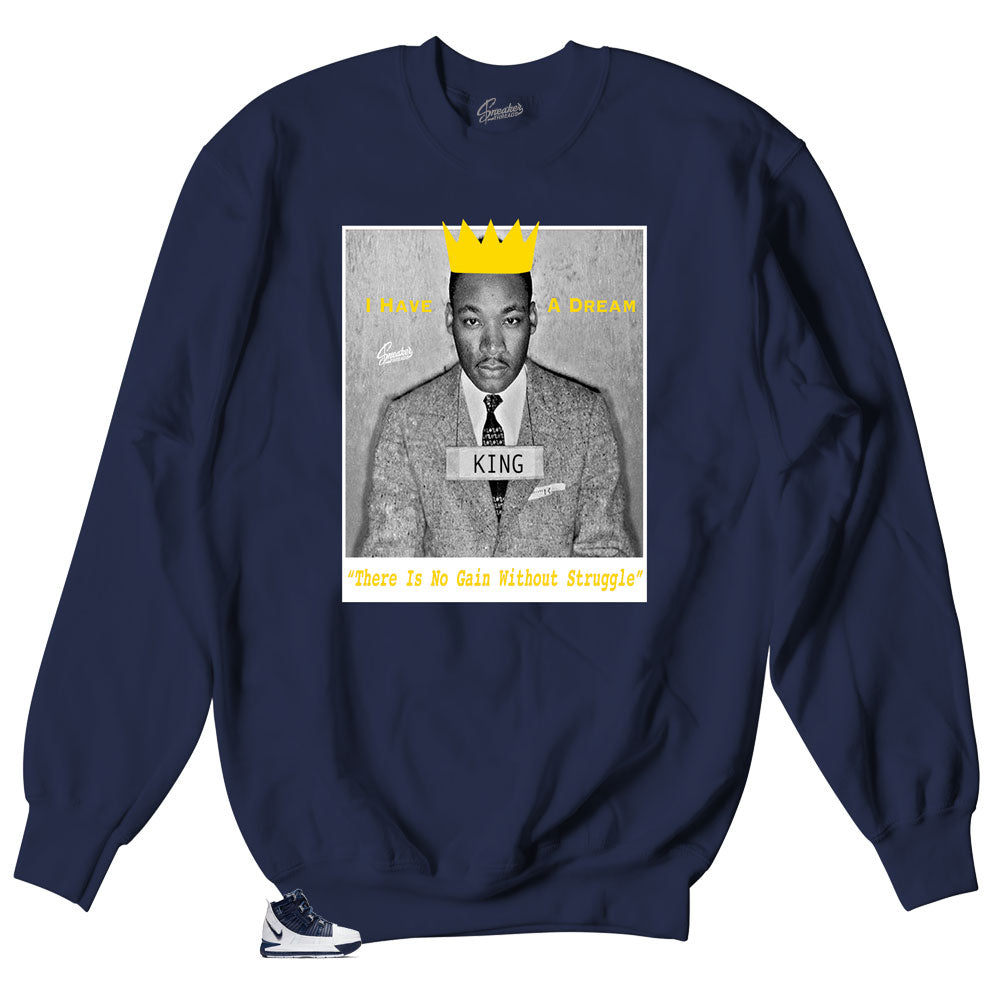 Sweaters made to match Lebron III Midnight Navy Sneakers perfectly