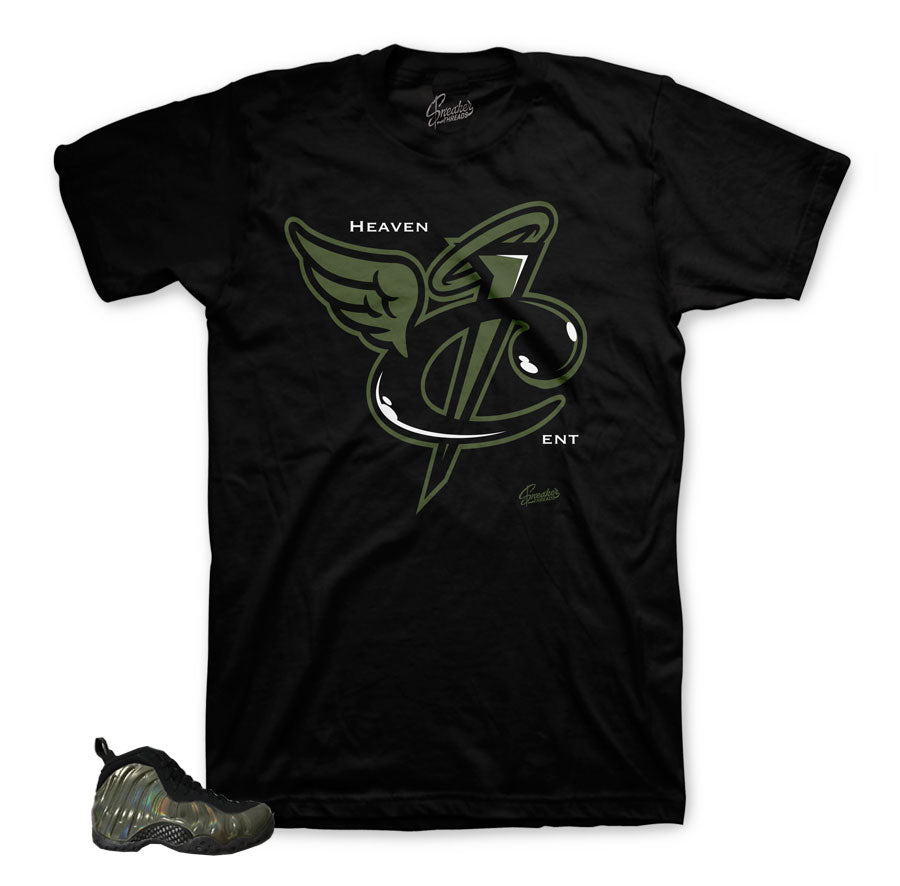 Legion green foamposite t shirts an clothing match foam sneaker tees.