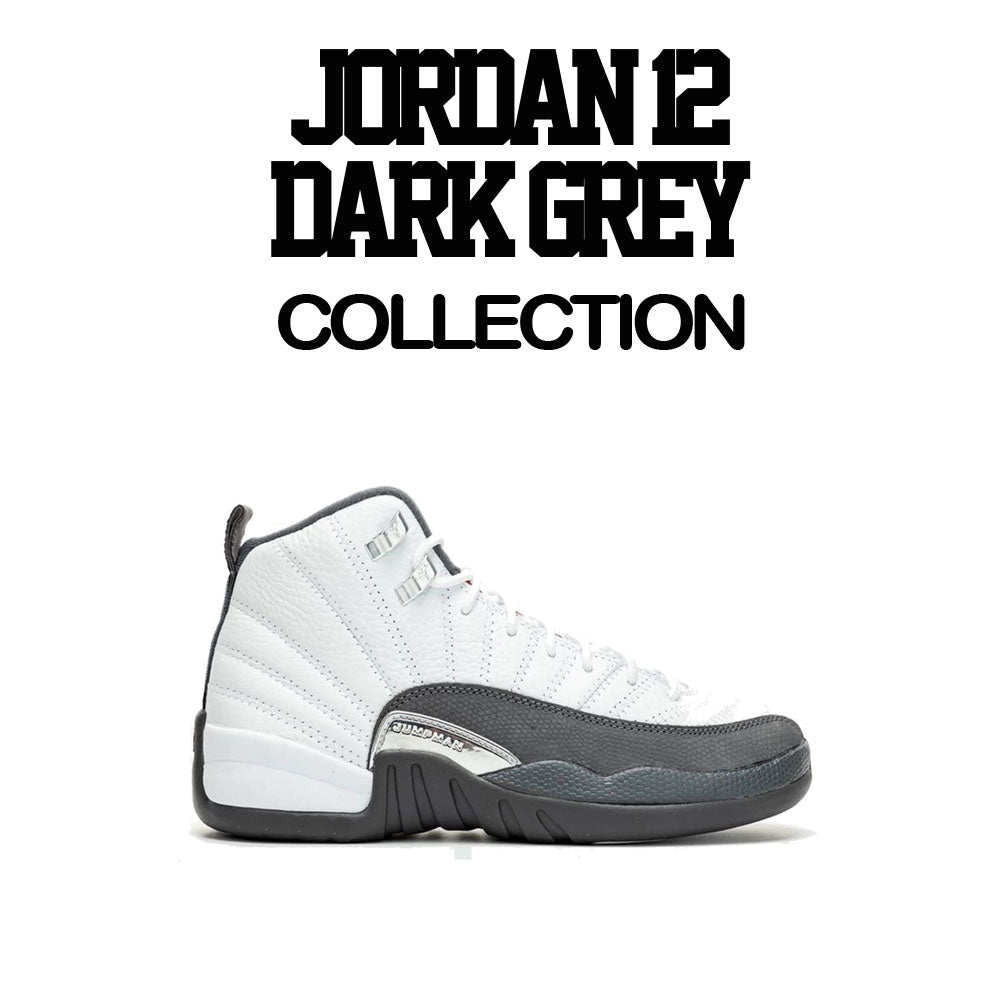 Dark Grey 12's Jordan Kids fresh tees