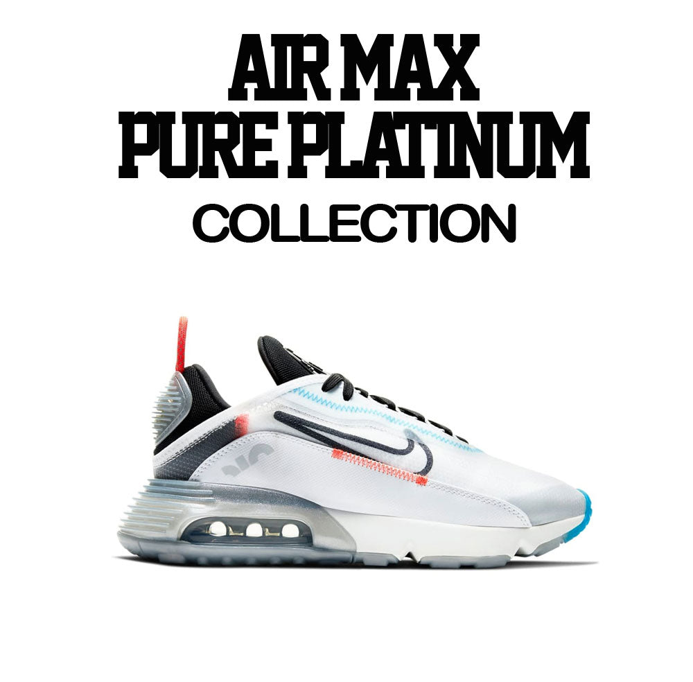 Pure Platinum Air Max sneaker collection matching with mens sweatshirt collection 