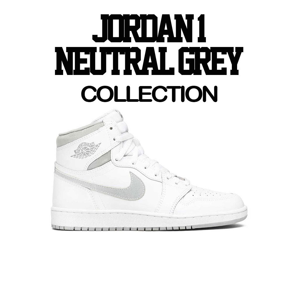 Retro 1 Neutral Grey Sweater - Grind Time - White