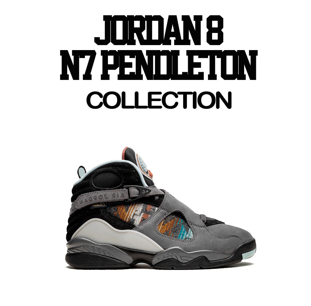 Jordan 8 Pendelton N7 collection matches t shirts for men 