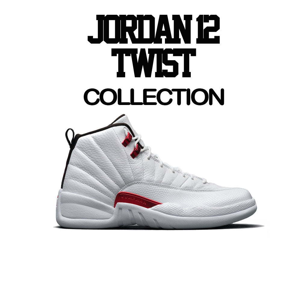 Retro 12 Twist Shirt - Stay Home - White