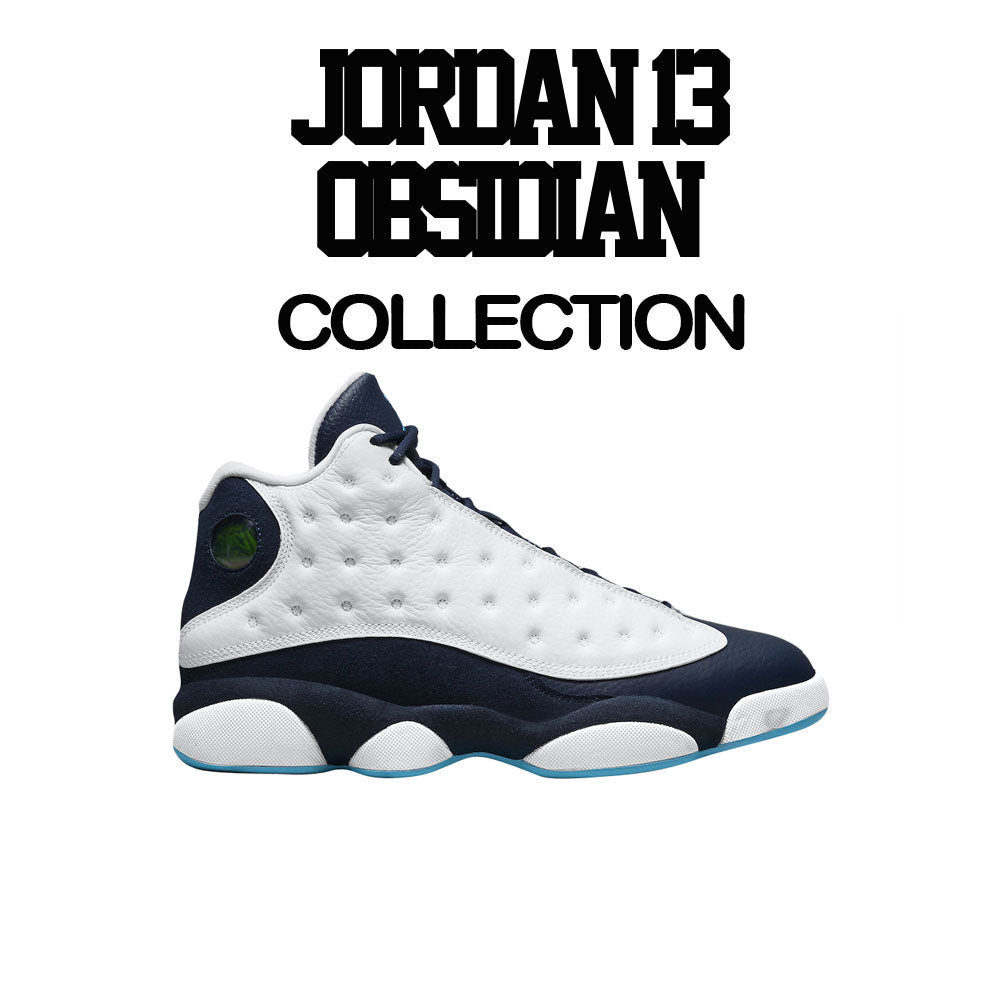 Obsidian Jordan 13 sneaker tees match shoe perfectly | matching tees