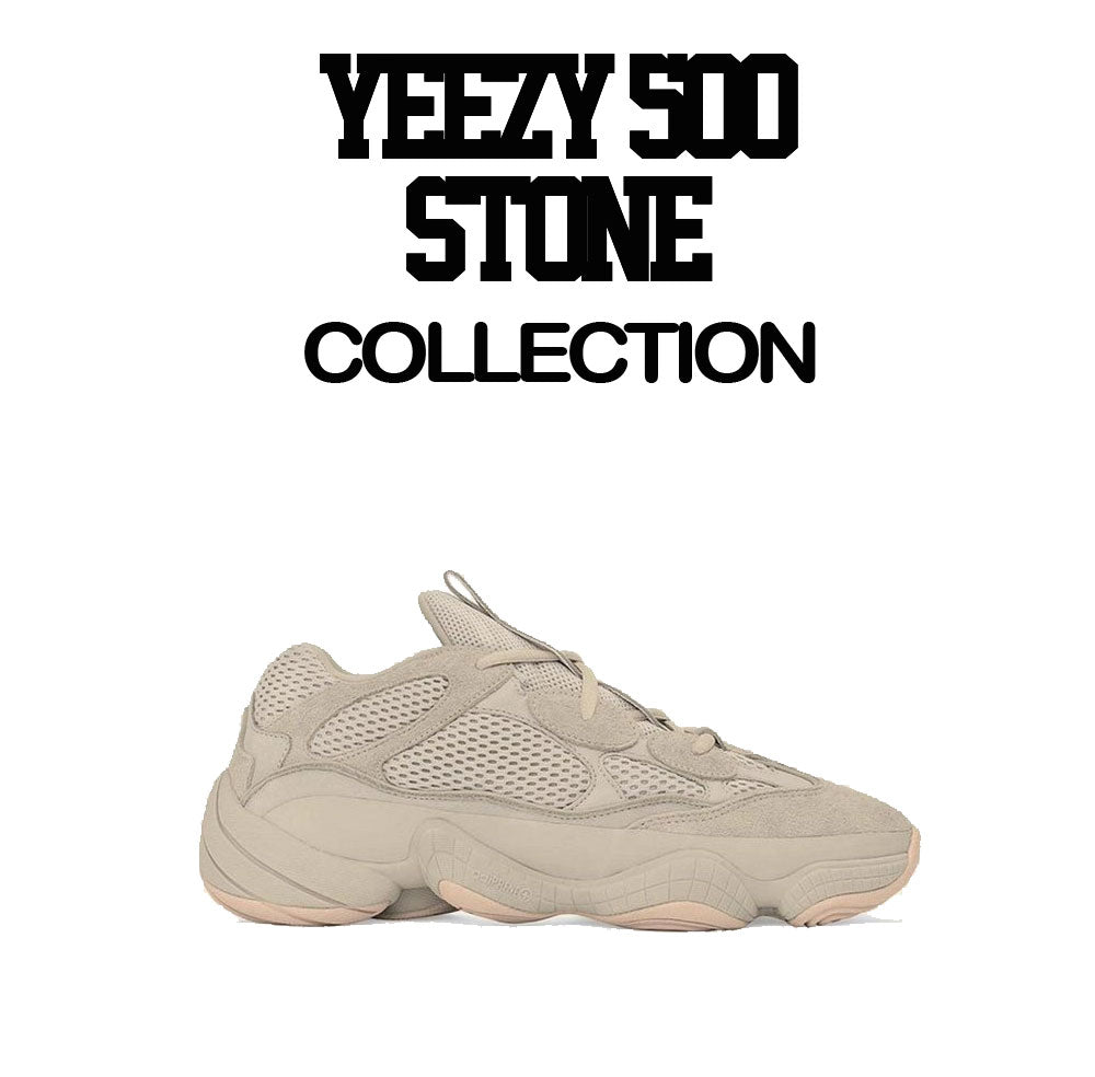 Yeezy 500 sneaker stone collection designed to match crewnecks sweaters