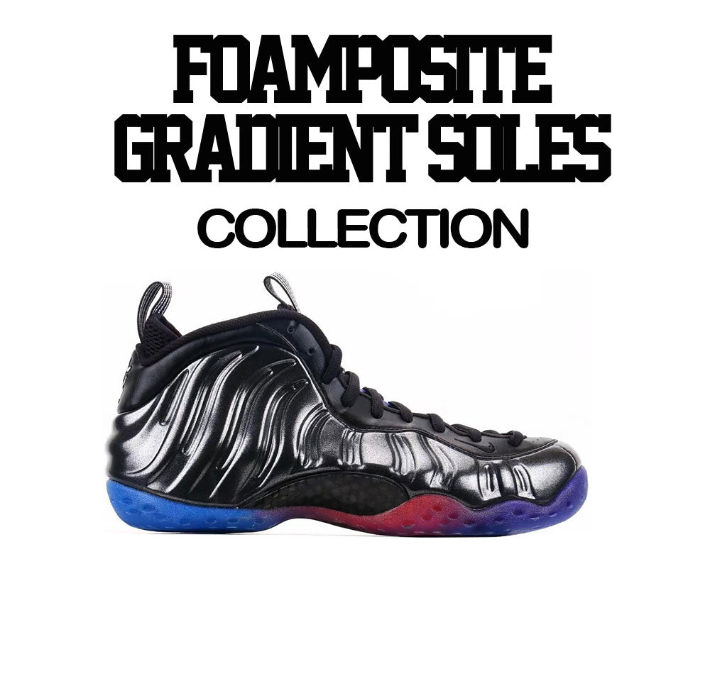 mens clothing matching with foamposite gradient sole sneakers