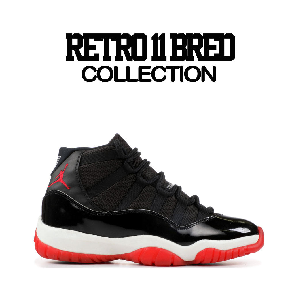 retro Jordan 11 bred sneakers have matching kids collection of tees