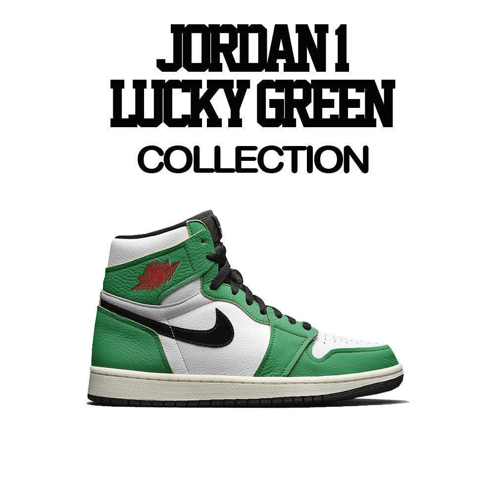 Retro 1 Lucky Green Shirt -  Lucky Charm - White