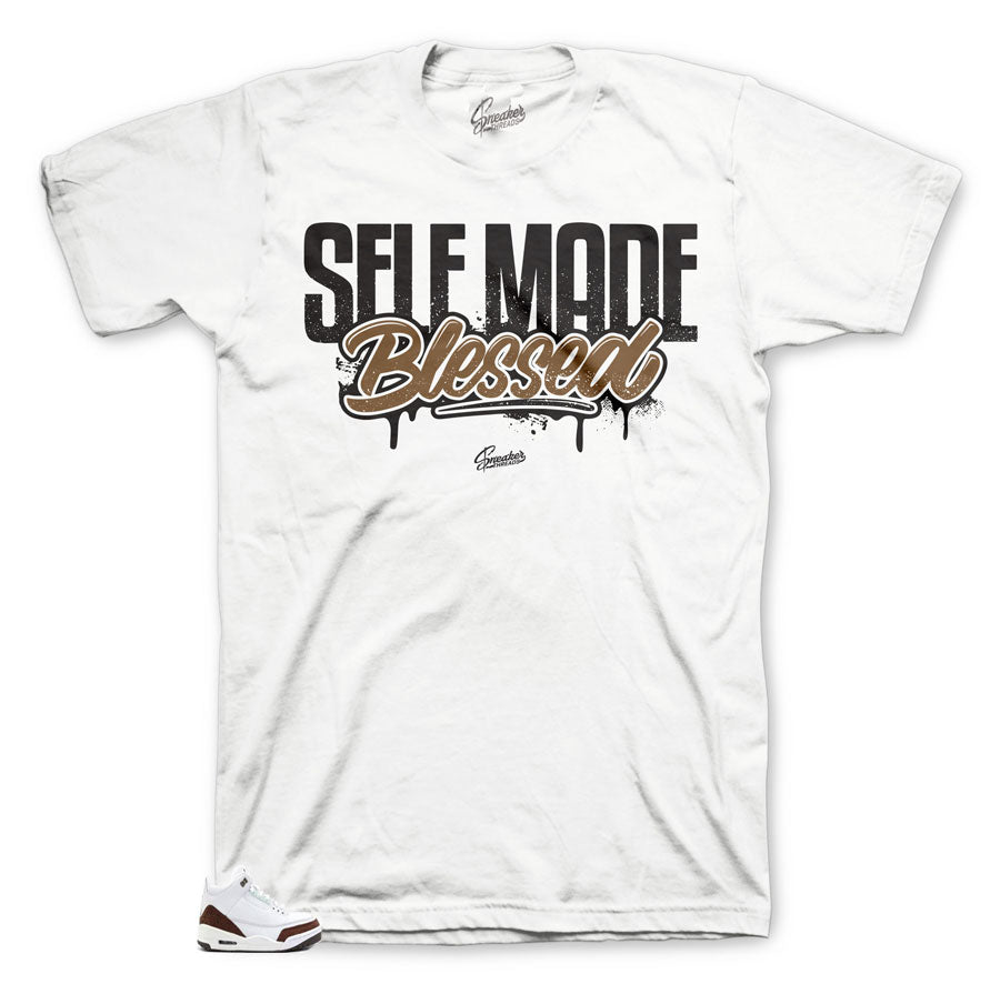 Chocolate white  mocha shirts to match Jordan 3 Mocha