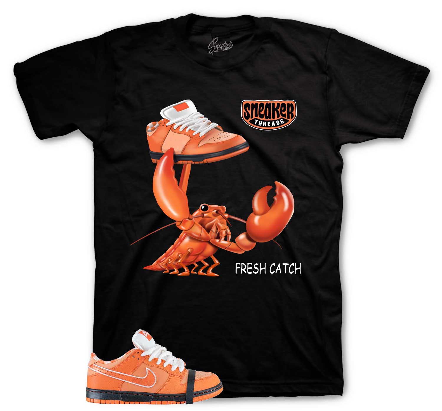 Dunk SB Orange Lobster Shirt - Fresh Catch - Black